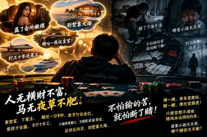人无横财不富,马无夜草不肥;不怕输的苦,就怕断了赌! du-juzi.jpg